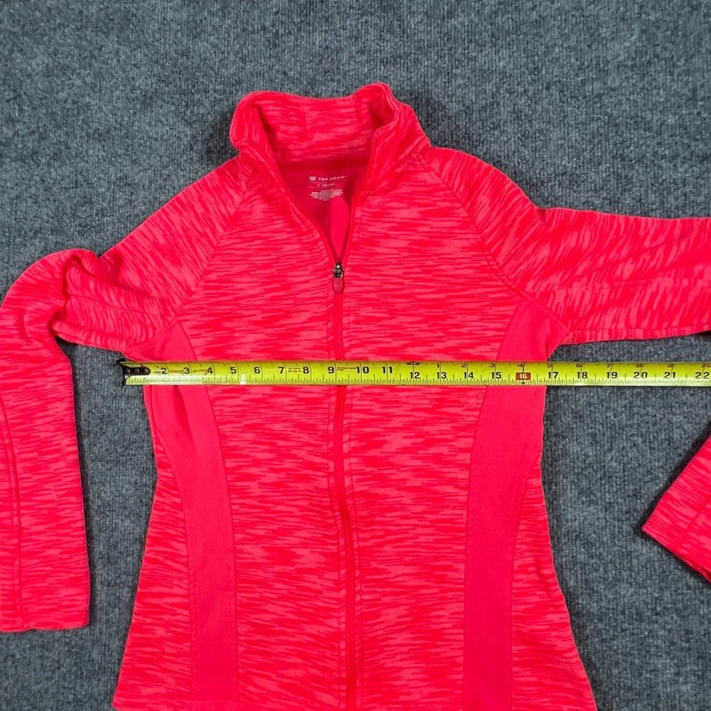 Tek Gear Athletic Jacket Womens S Pink Space Dye Athleisure Performance Full Zip